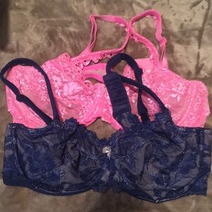 Victoria’s Secret bundle of 2 unlined lace underwire bras